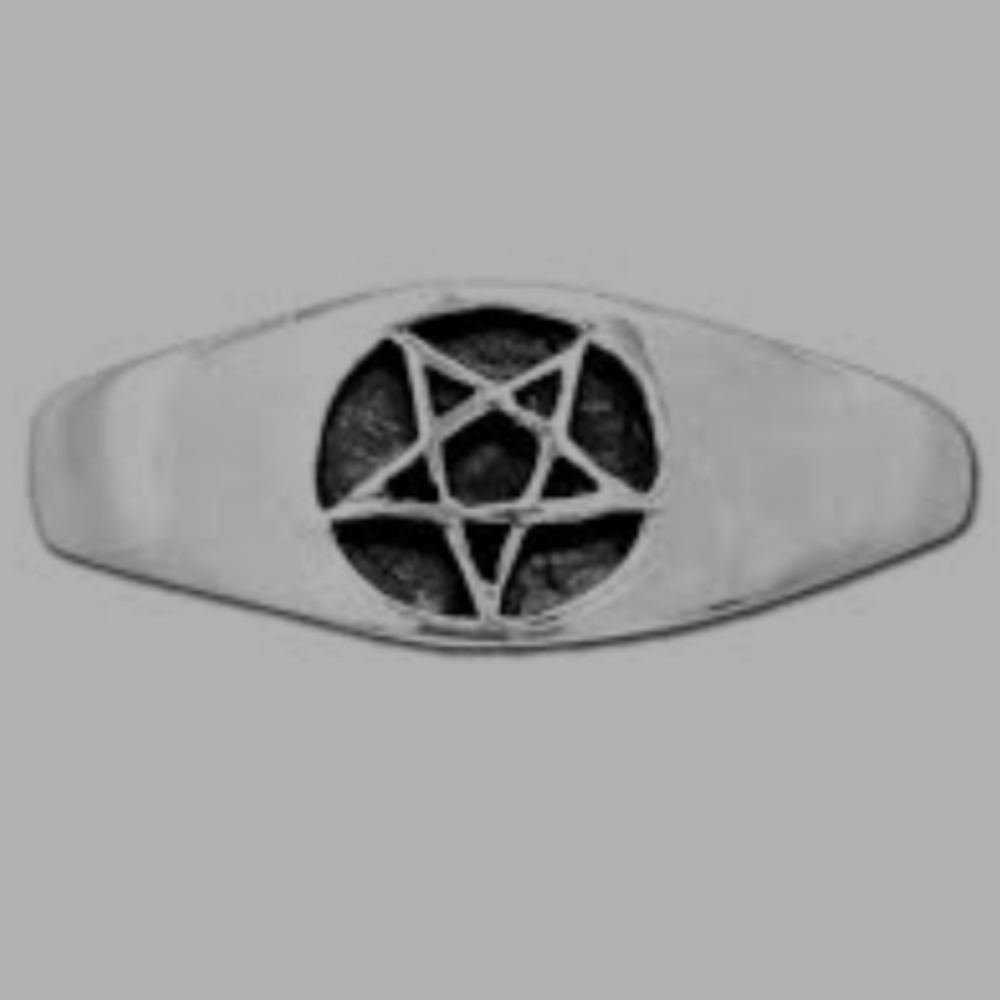 Sterling Silver PENTACLE RING PAGAN WICCAN NORSE cy